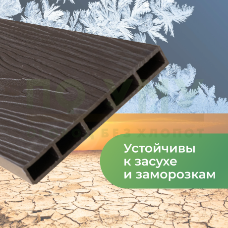 Доска грядочная из ДПК 3D двухсторонняя 200х25х3000 мм в Калининграде